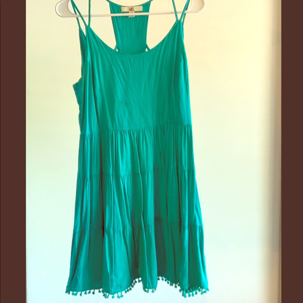 Teal Strappy Back Dress